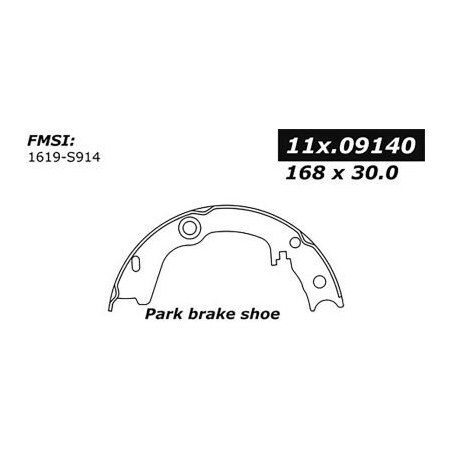 Centric Centric Premium Parking Brake Shoes, Centric Parts 111.09140 111.0914